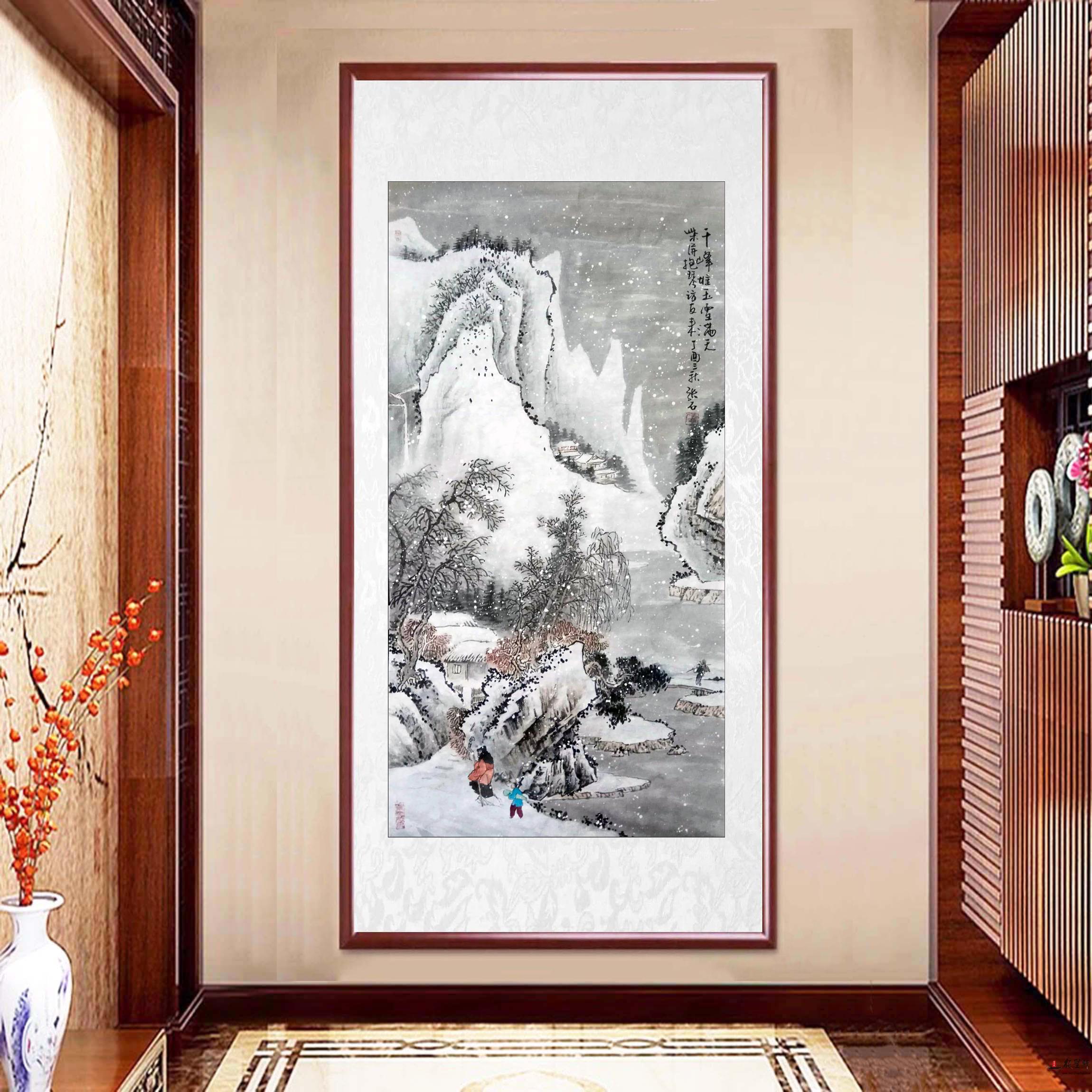 张儒刚山水画《千峰堆玉雪满天》-复圣轩字画
