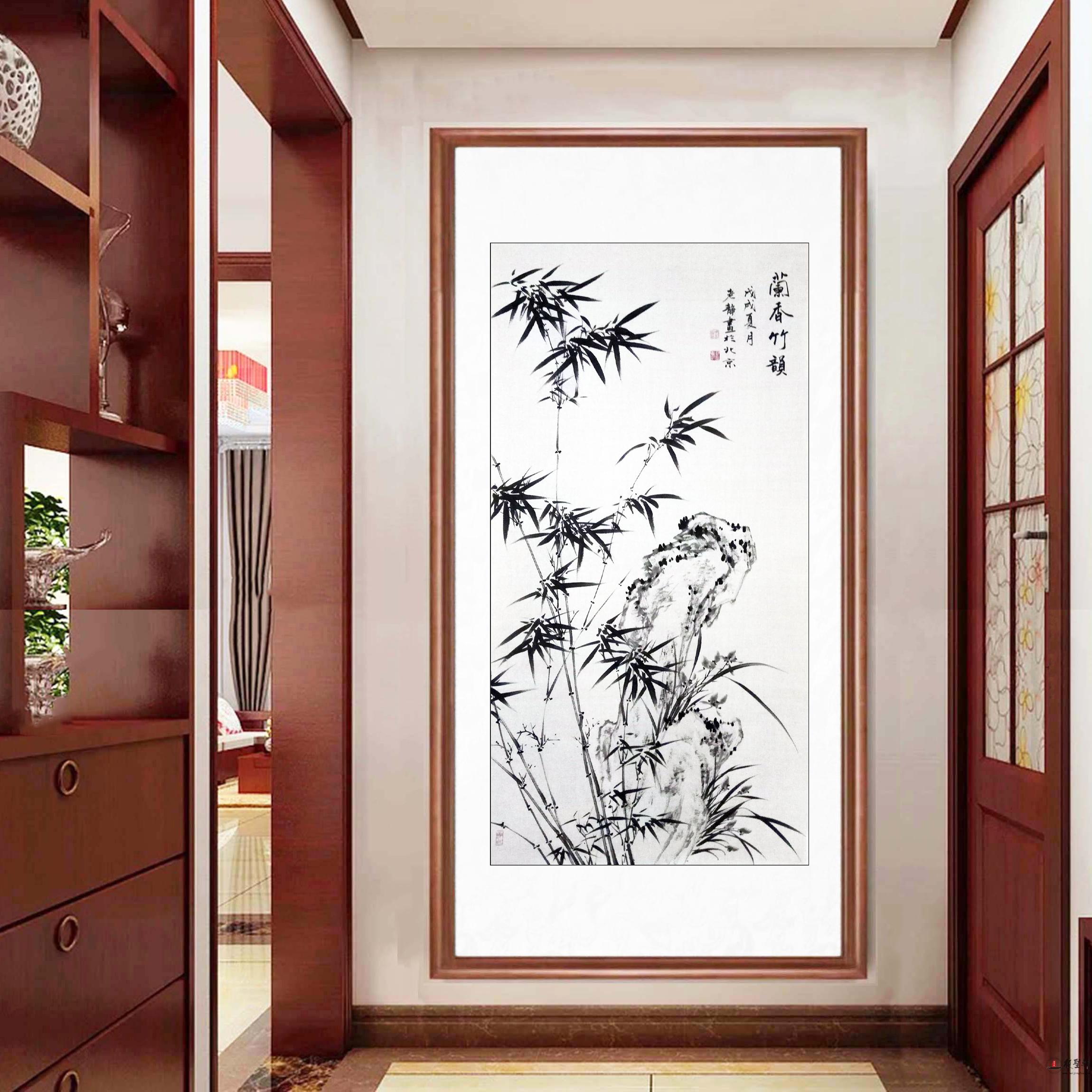 周玉柱花鸟《兰香竹韵》-复圣轩字画