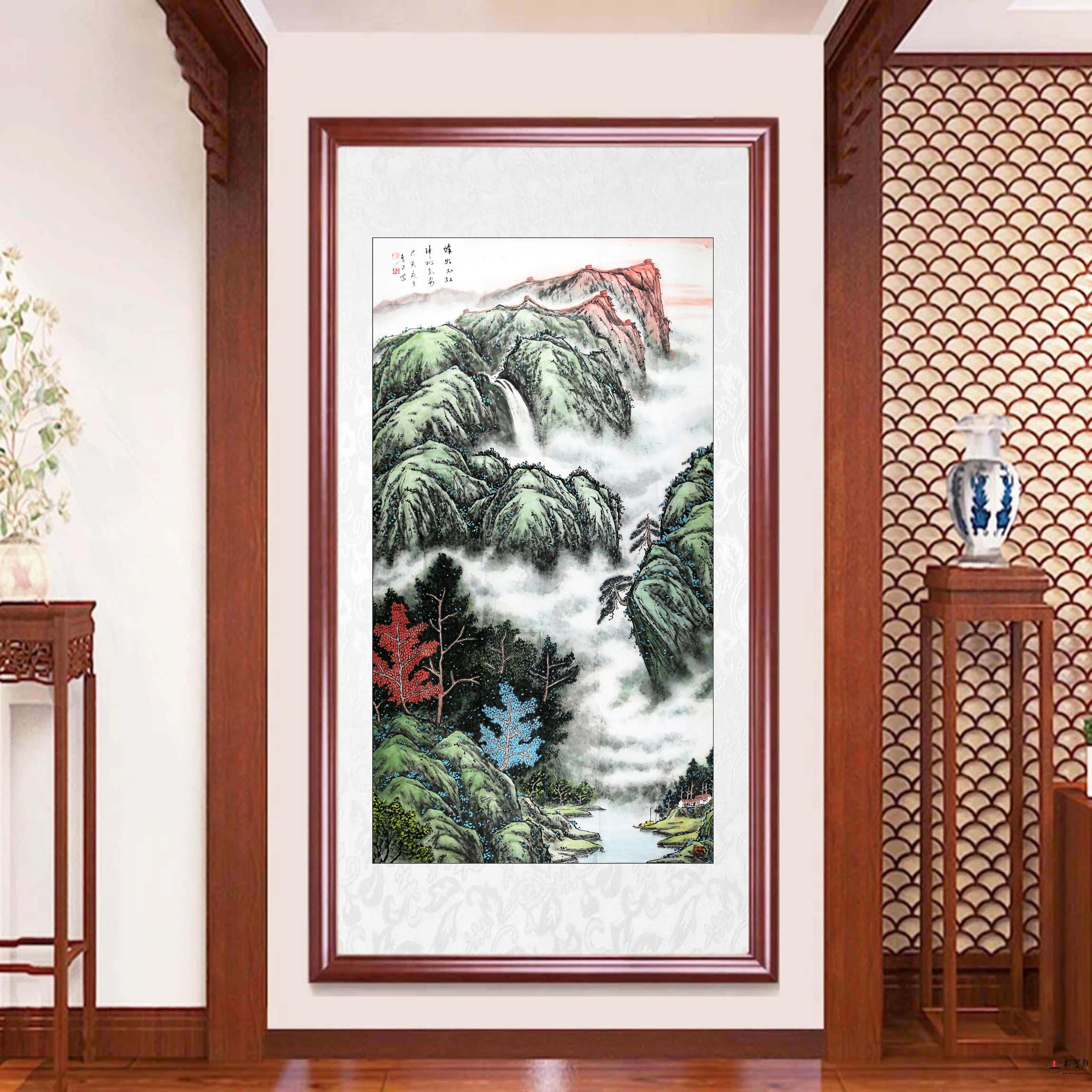 张鲁《烽火正红》-复圣轩字画