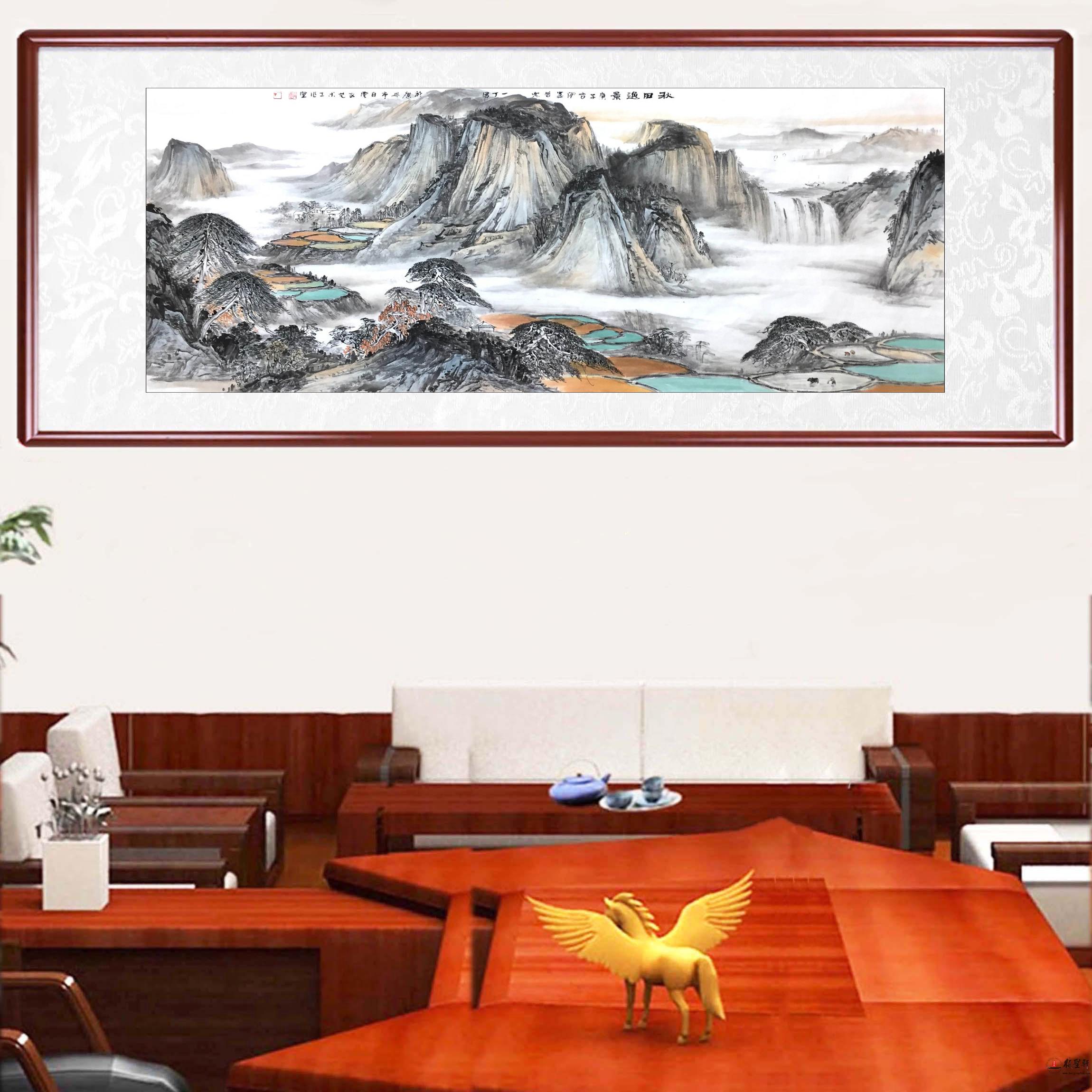 吴亚坤《秋田逸景》-复圣轩字画