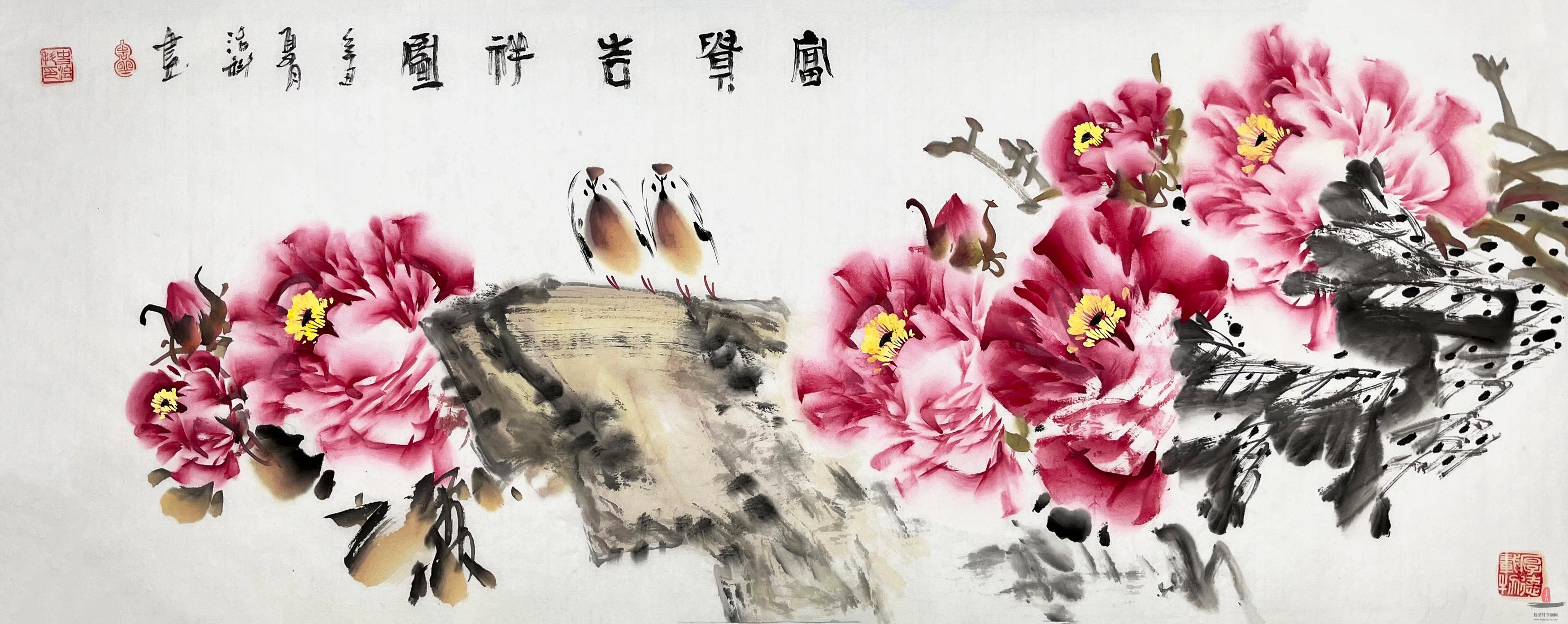 史治科 花鸟《富贵吉祥图》-复圣轩字画