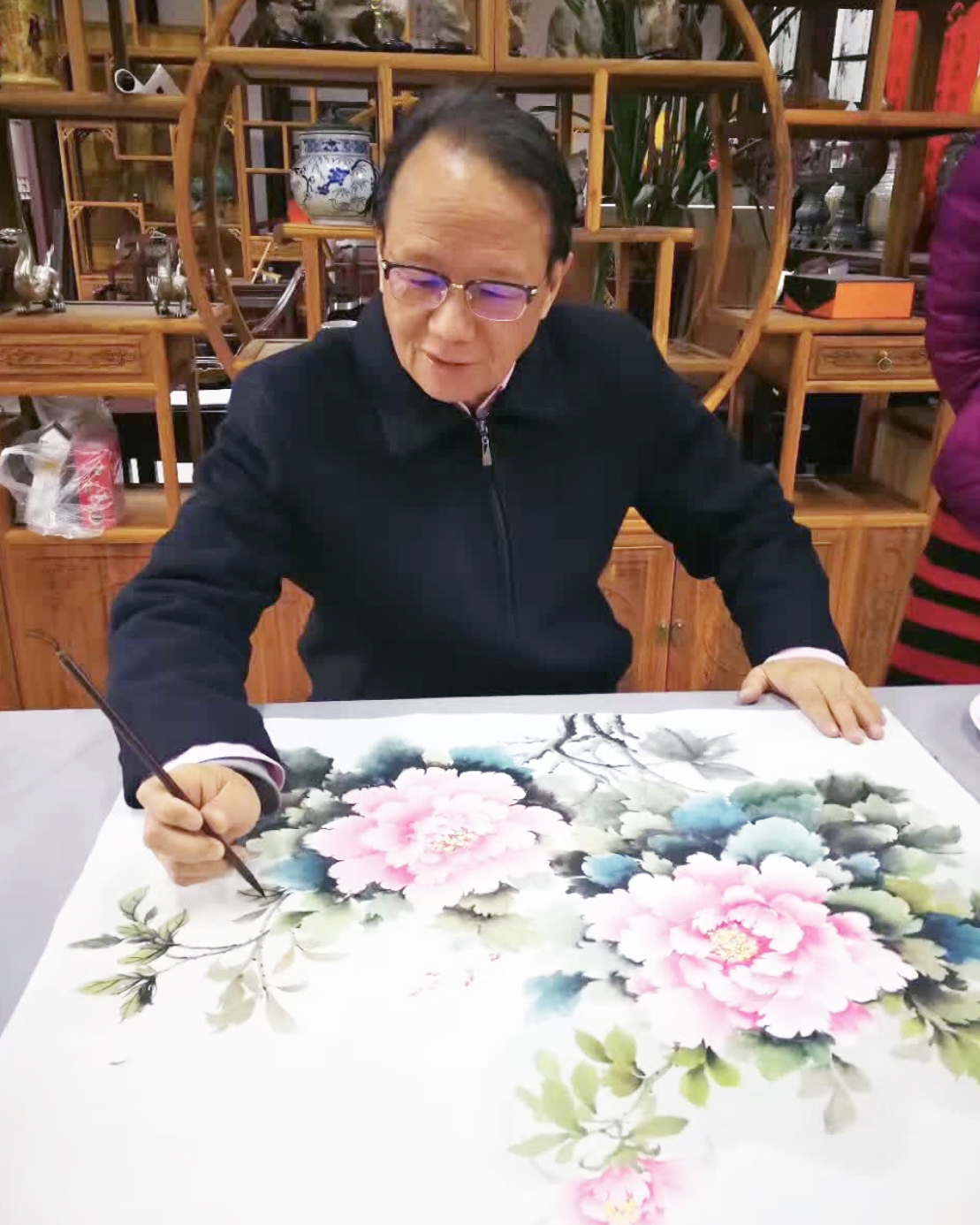 严思深 花鸟《玉堂富贵》-复圣轩字画