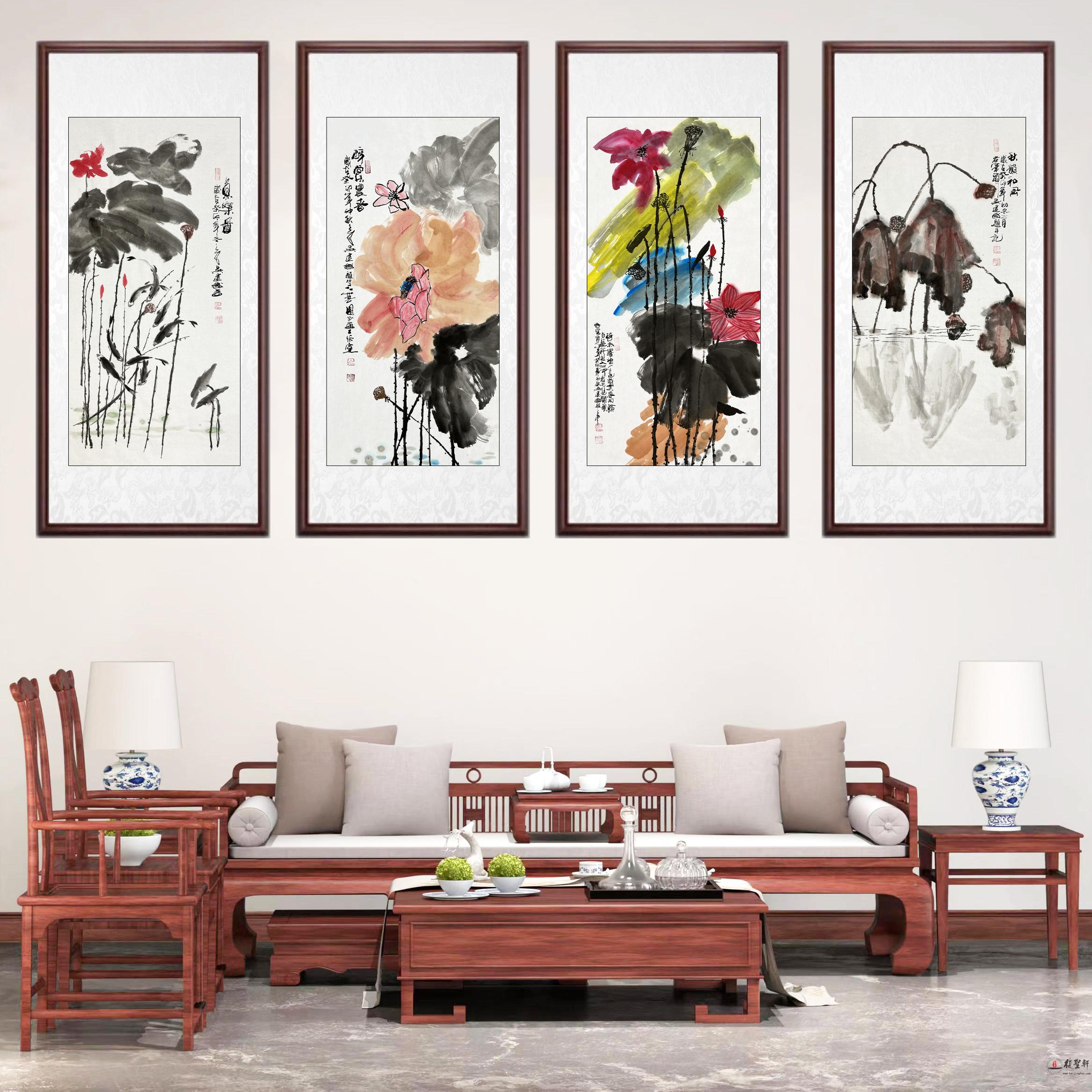 吴建国 花鸟《荷韵》-复圣轩字画