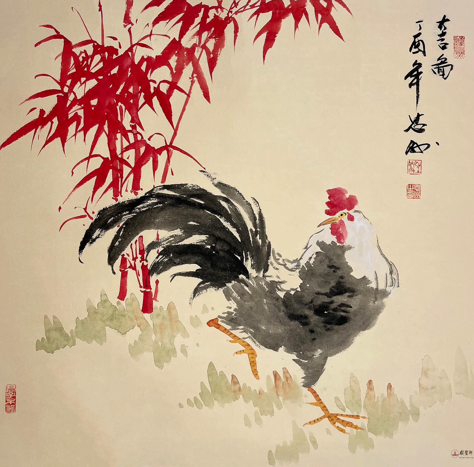 陈忠洲 大鸡图《大吉图》-复圣轩字画