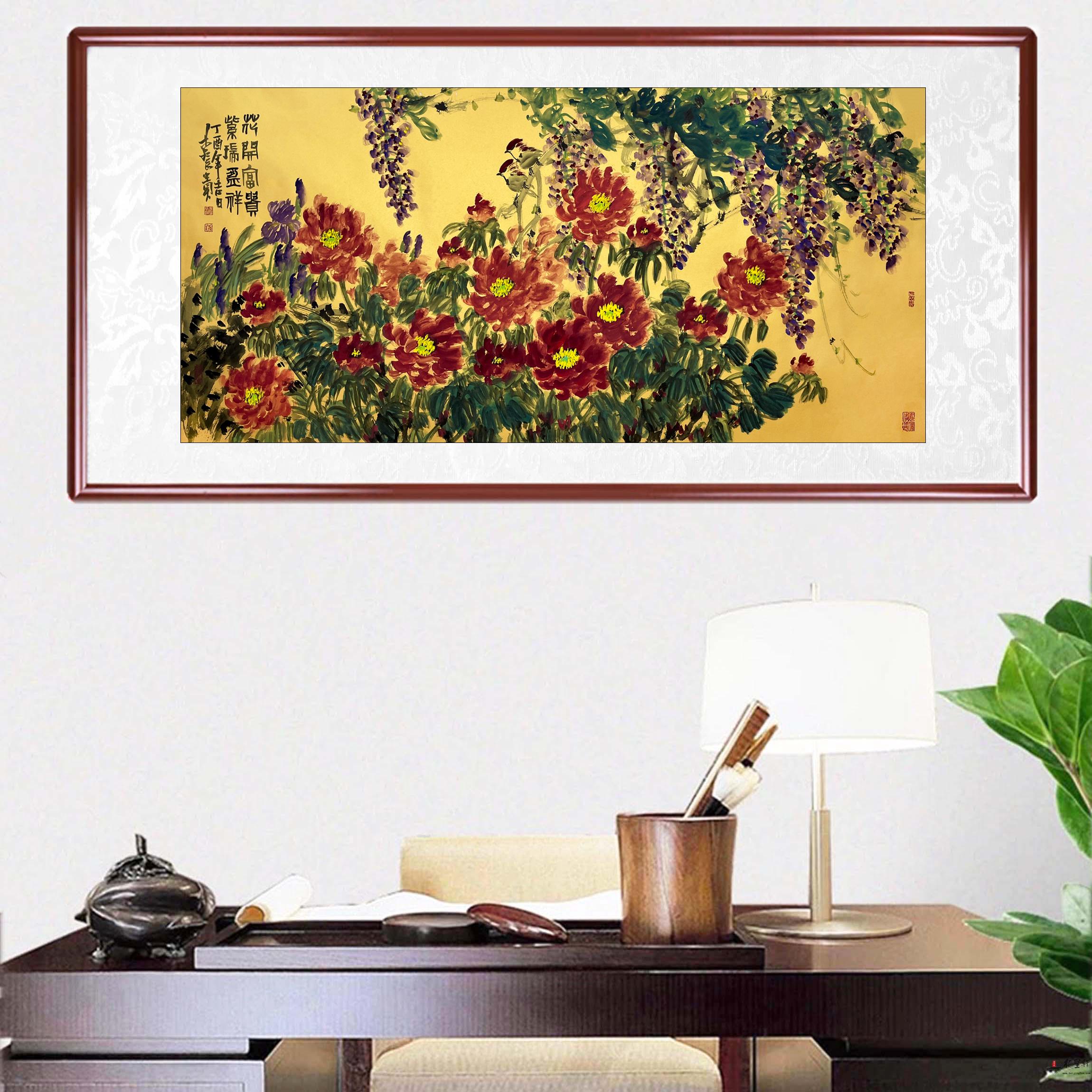 李长贵 花鸟《花开富贵》-复圣轩字画